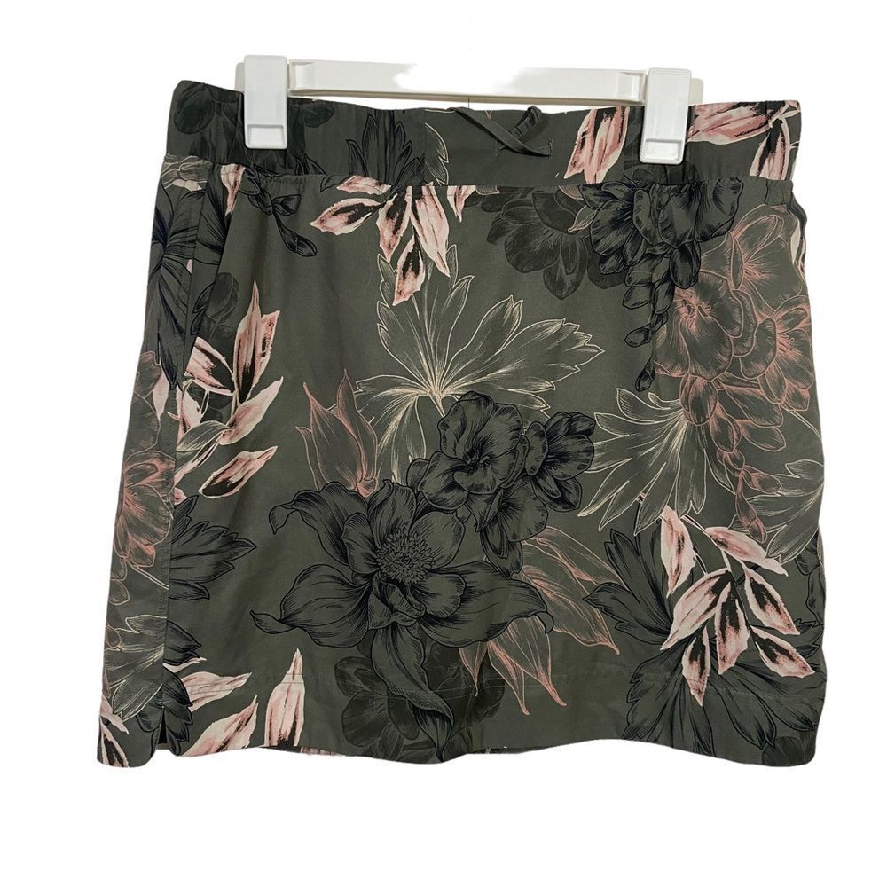 J. Jill Floral Activewear Midi Length Skirt